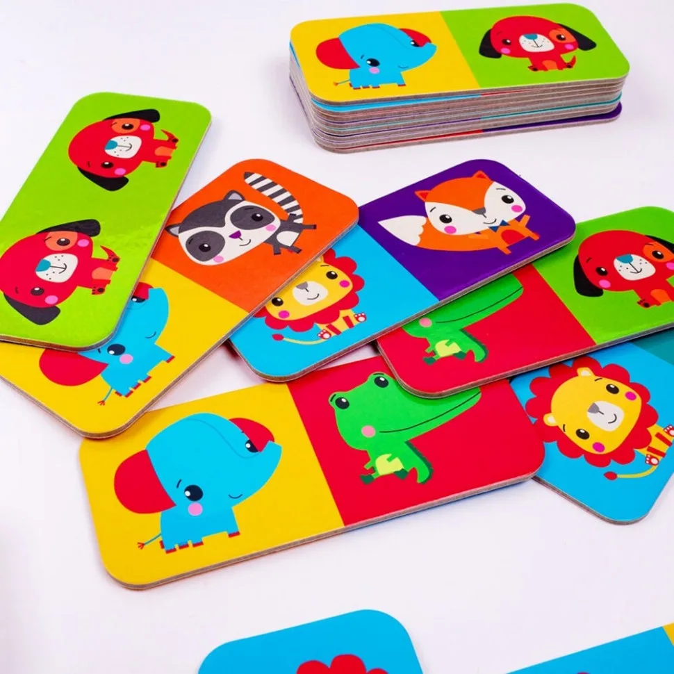Настільна гра Vladi Toys доміно 28 елементів пластикове для дітей 2-4 роки багатоколірне