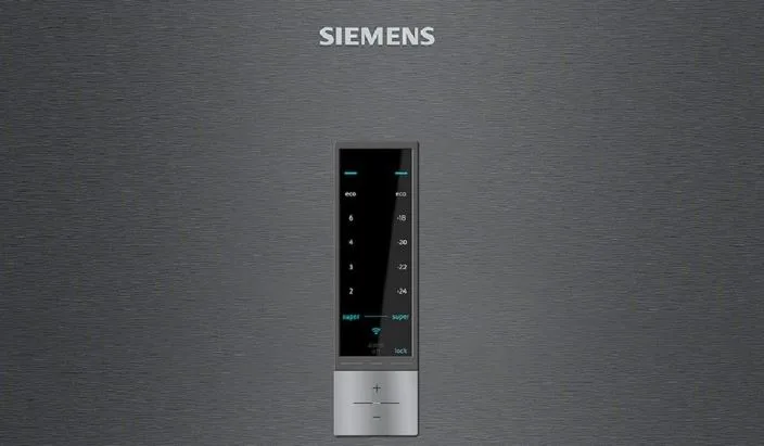 Холодильник Siemens з нижнім морозильником, 203x70x67 см, об'єм холодильного відділу - 330 л, морозильного - 105 л, двоє дверей, к