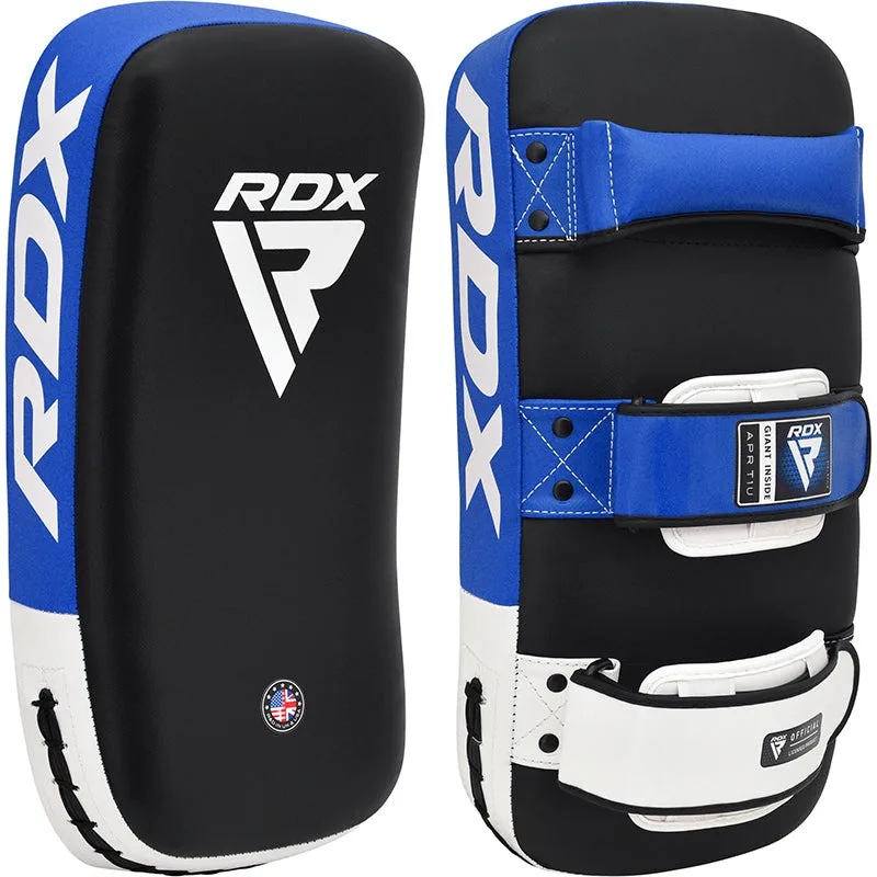 Пад для тайского бокса RDX кожа Maya Hide 37х19х8 см синий