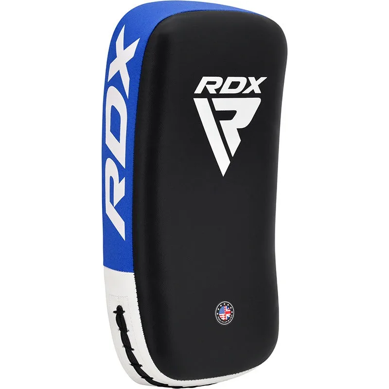 Пад для тайского бокса RDX кожа Maya Hide 37х19х8 см синий