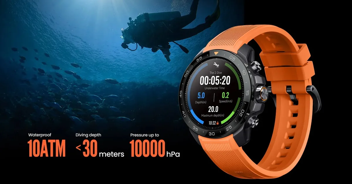 Смарт-годинник Mibro AMOLED 48мм чорний 10 ATM Dual-band GPS