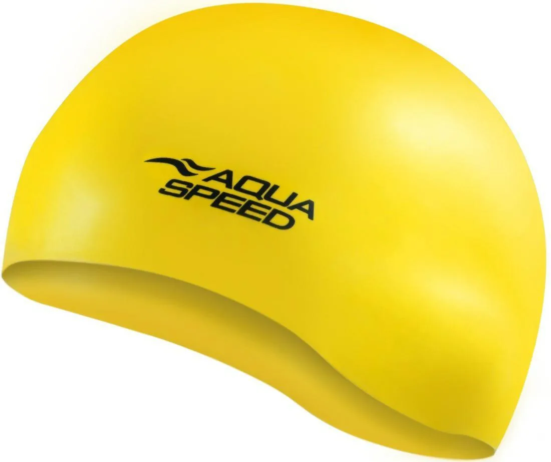 Шапка для плавання AQUA SPEED силікон OSFM жовта