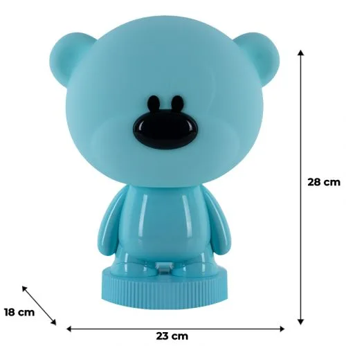 Світильник-нічник LED з акумулятором Bear блакитний для дитячої спальної нічник з RGB підсвічуванням