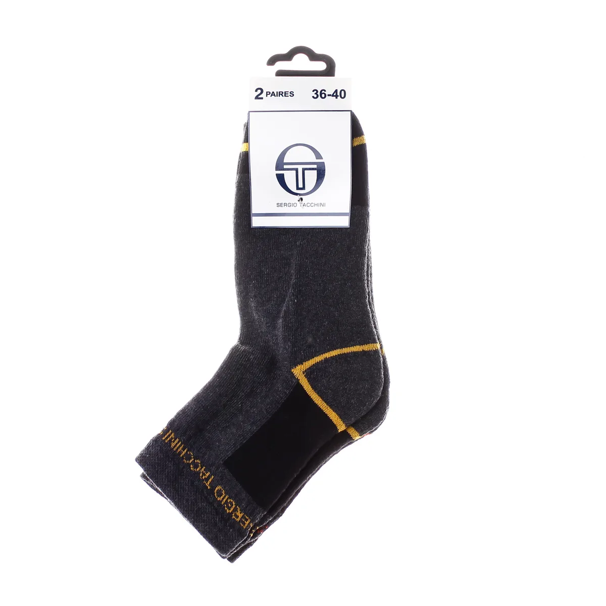 Шкарпетки Sergio Tacchini 3-pack бавовна 36-40 чорний сірий