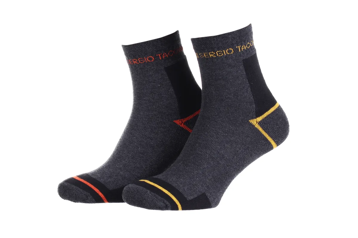 Шкарпетки Sergio Tacchini 3-pack бавовна 36-40 чорний сірий