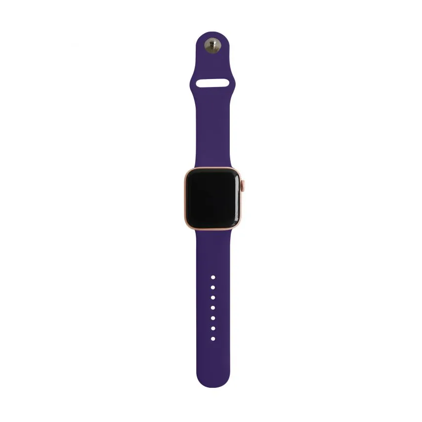 Ремешок Apple силиконовый 42-44мм S/M темно-фиолетовый.