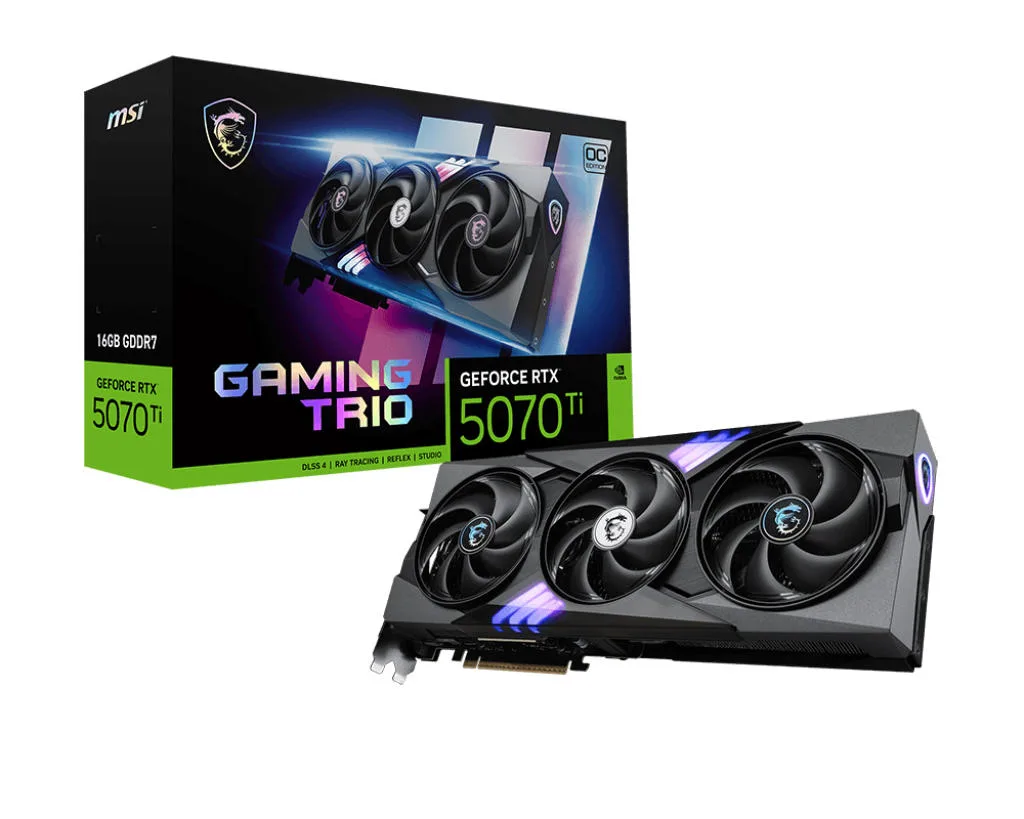 Відеокарта MSI 16GB GDDR7 GAMING TRIO OC 300 Вт 256 біт