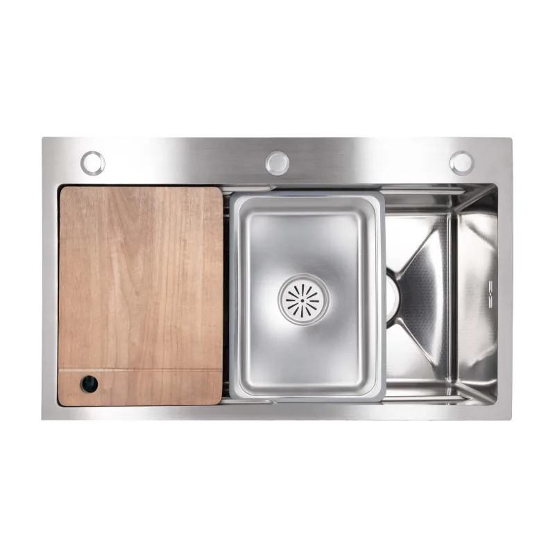 Інтегрована мийка H7545 795х495х245 мм нержавіюча сталь Decor Honeycomb