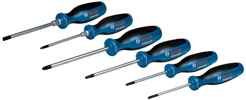 Набір викруток Bosch Professional SL 3.5, 6.5мм, Т15х75мм, Т20х100мм, PH1x100мм, PZ2x125мм, 6 шт.