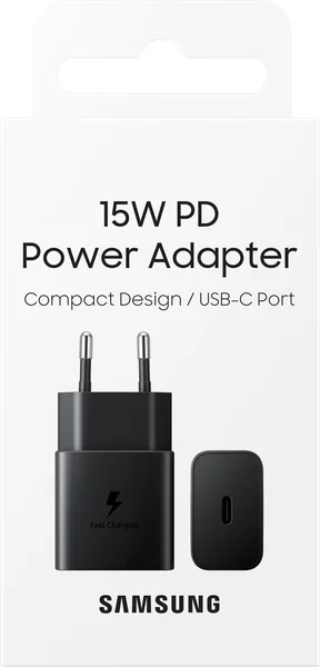 Мережевий зарядний пристрій Samsung 15 Вт USB Type-C Чорний