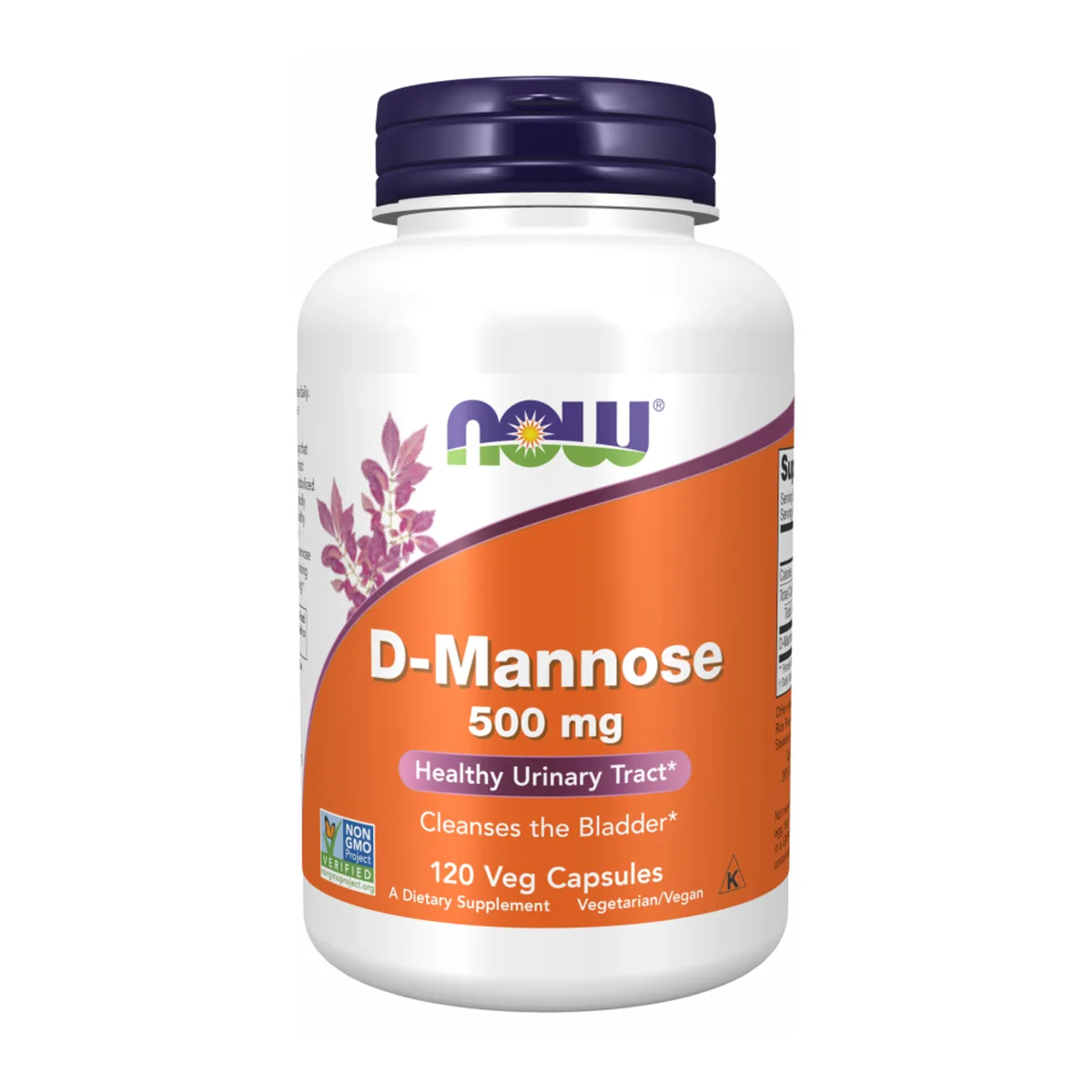 D-Mannose 500 mg 120 Caps Now Foods вегетарианские капсулы без ГМО