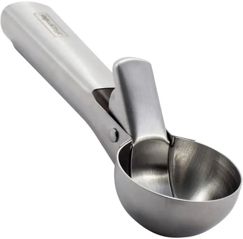 Ложка для морозива Kamille з нержавіючої сталі 18х5х4,5 см з виштовхувачем