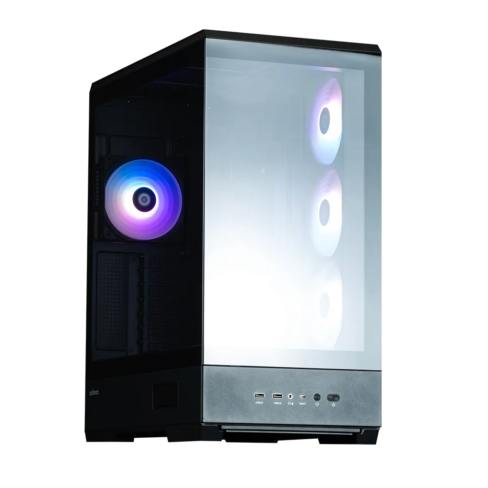 Корпус Zalman P50 DS без БЖ, 2xUSB3.0, 1xUSBType-C, 4x120мм ARGB, VGA 435мм, LCS ready, TG Side Panel, ATX, чорний