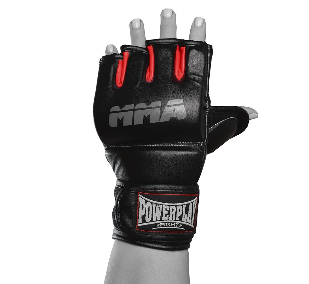 Рукавиці Active Point PU S/M Чорні Червоні для MMA