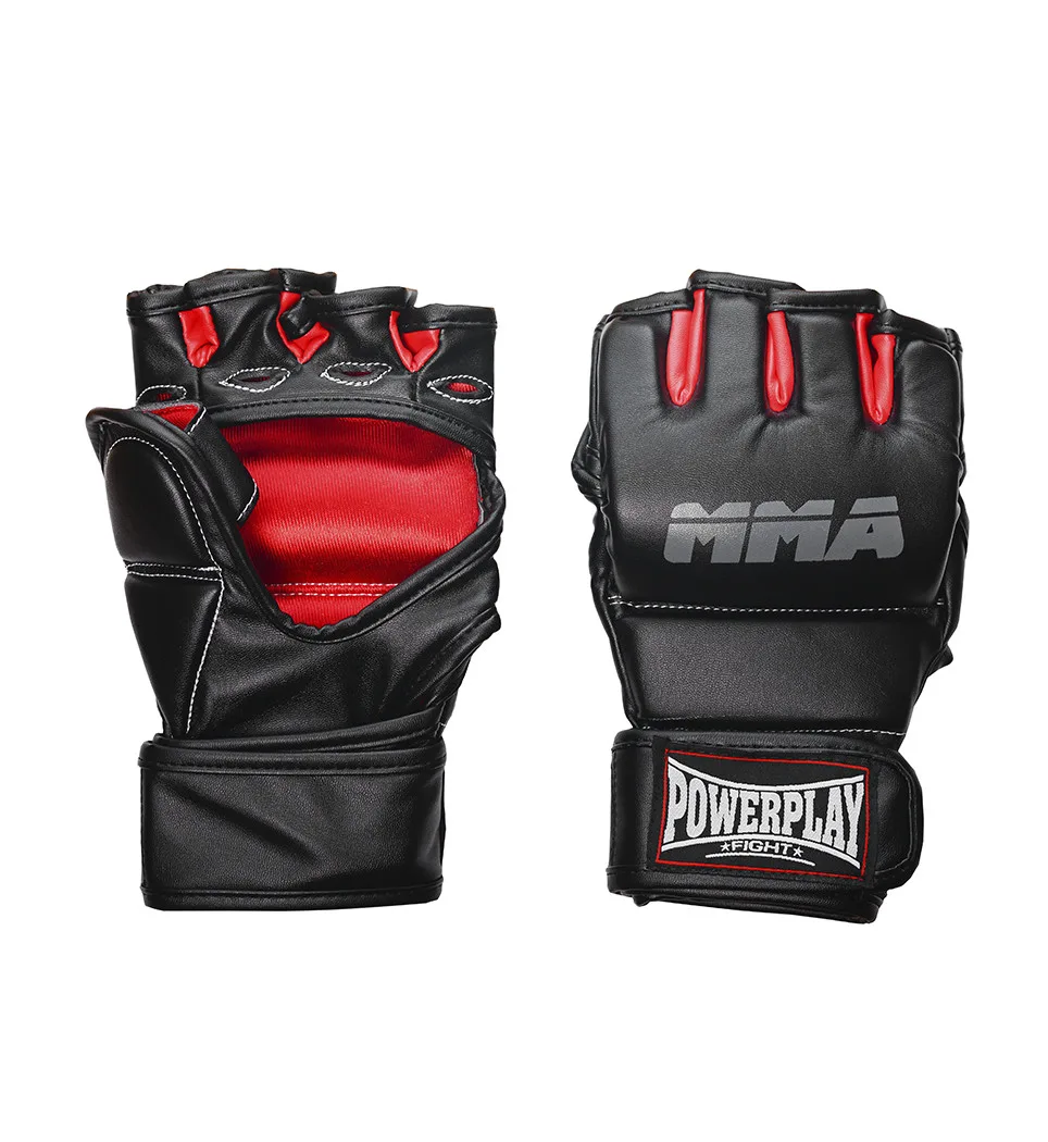 Рукавиці Active Point PU S/M Чорні Червоні для MMA