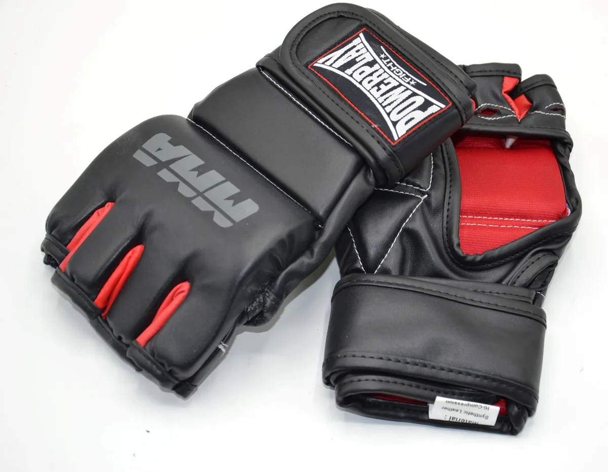 Рукавиці Active Point PU S/M Чорні Червоні для MMA