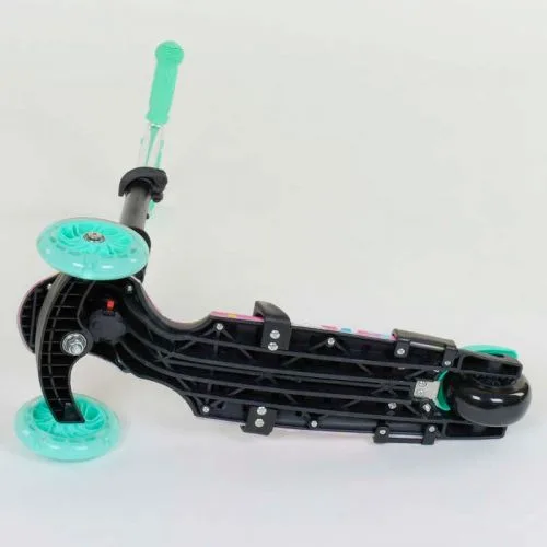 Самокат 5в1 Best Scooter с подсветкой колес для детей с ручкой родительского контроля.