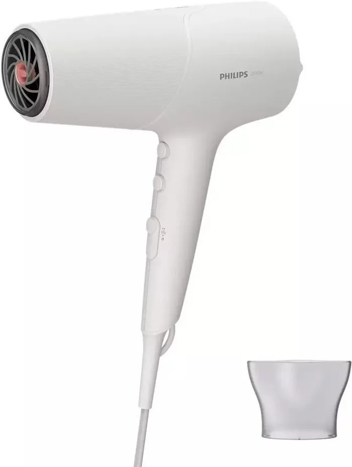 Фен Philips 5000 Series, мощность 2100Вт, 3 скорости, с ионизацией и функцией холодного обдува, белый цвет