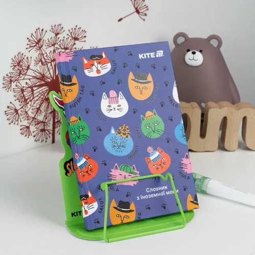 Підставка для книг металева Kite складана з фіксацією для навчання та роботи