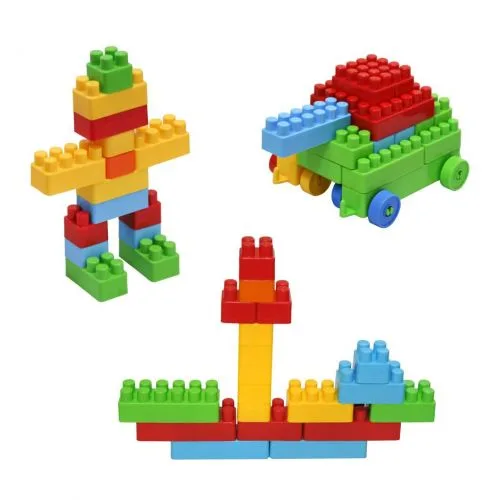Конструктор Mini Blocks 50 елементів TIGRES розвиваючий іграшка для дітей яскравий пластиковий набір для творчості