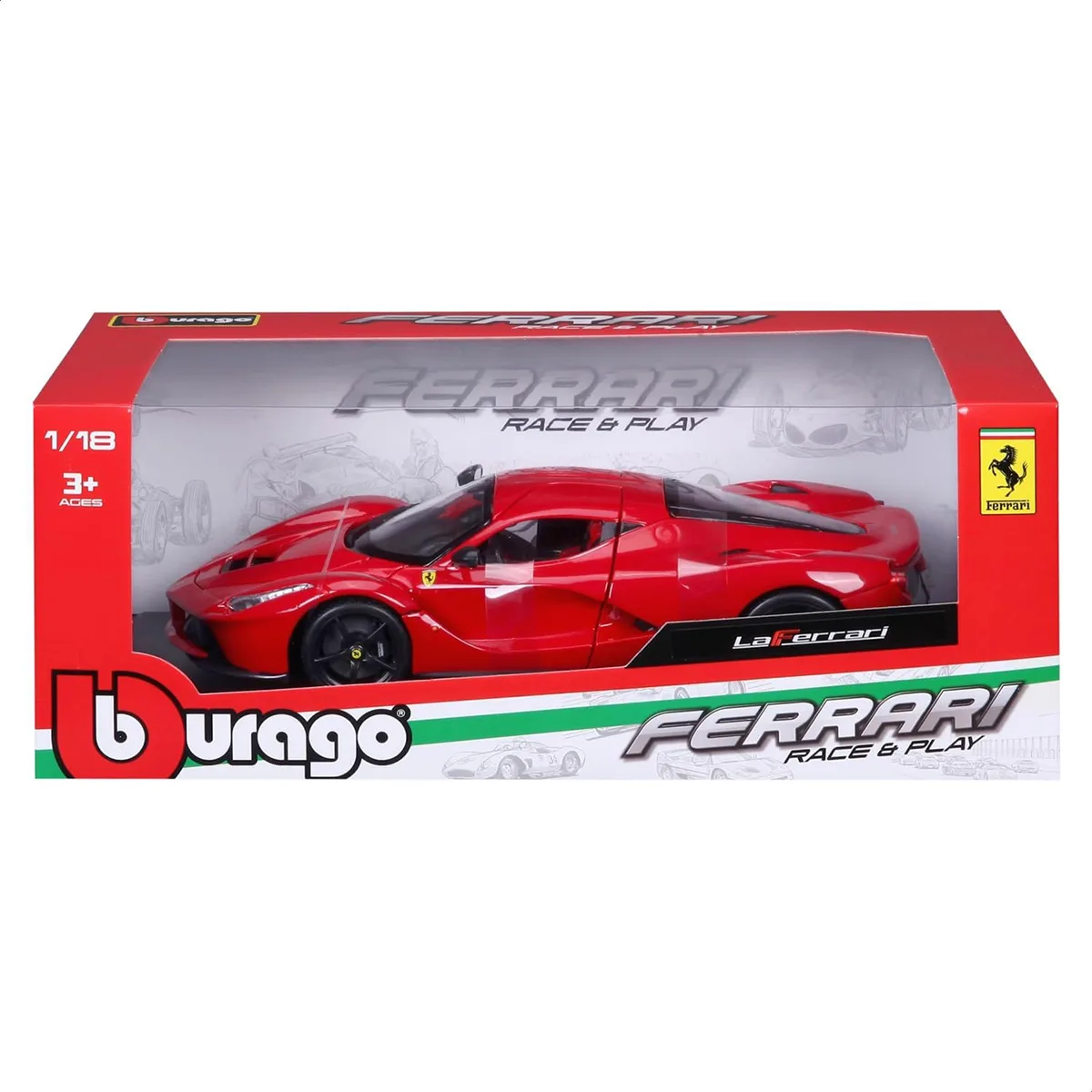 Автомодель Bburago 1:18 червона металевий корпус