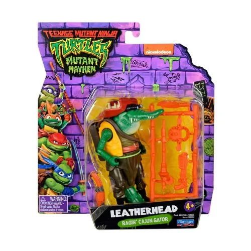Лезерхед TMNT крокодил лиходій з рухомими частинами для колекції та гри.