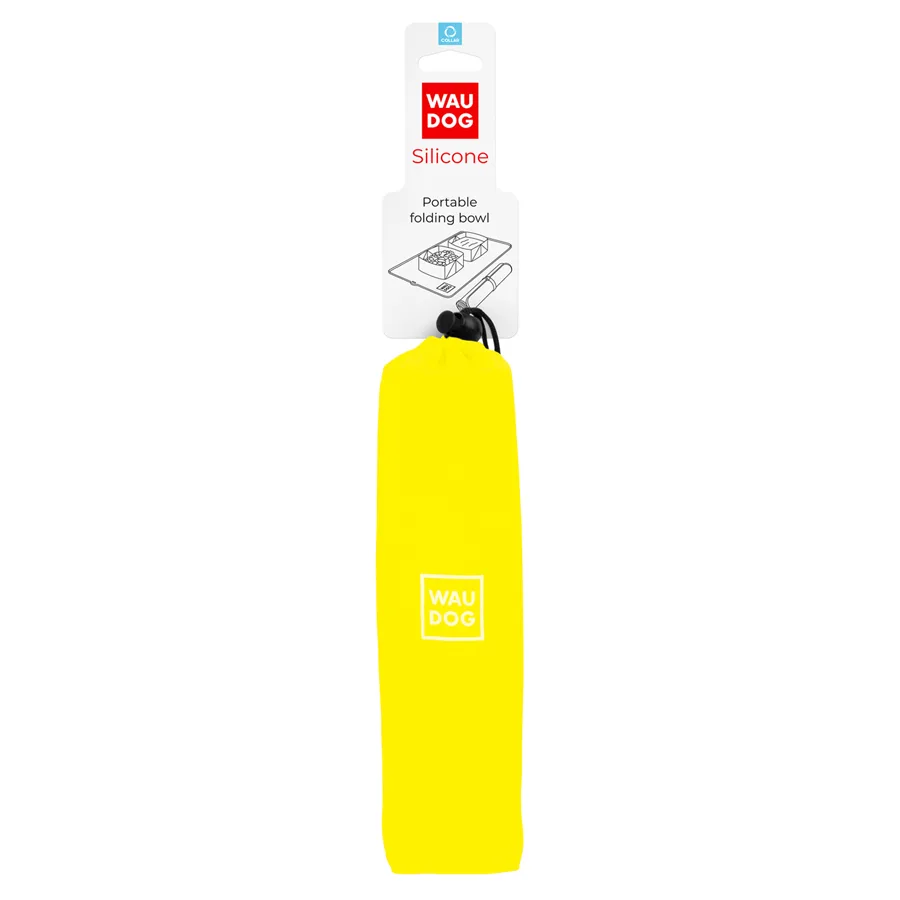 Миска складана WAUDOG Silicone 38,5х23х5 см силікон жовта