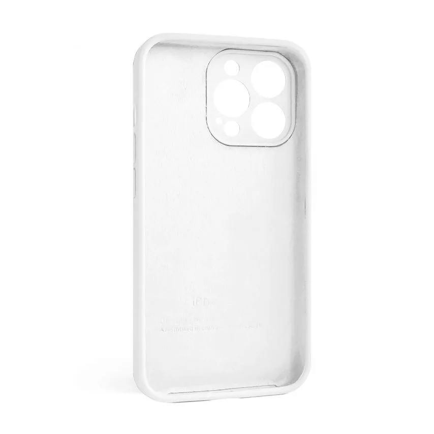 Чохол силіконовий для Apple iPhone 13 Pro  білий закрита камера