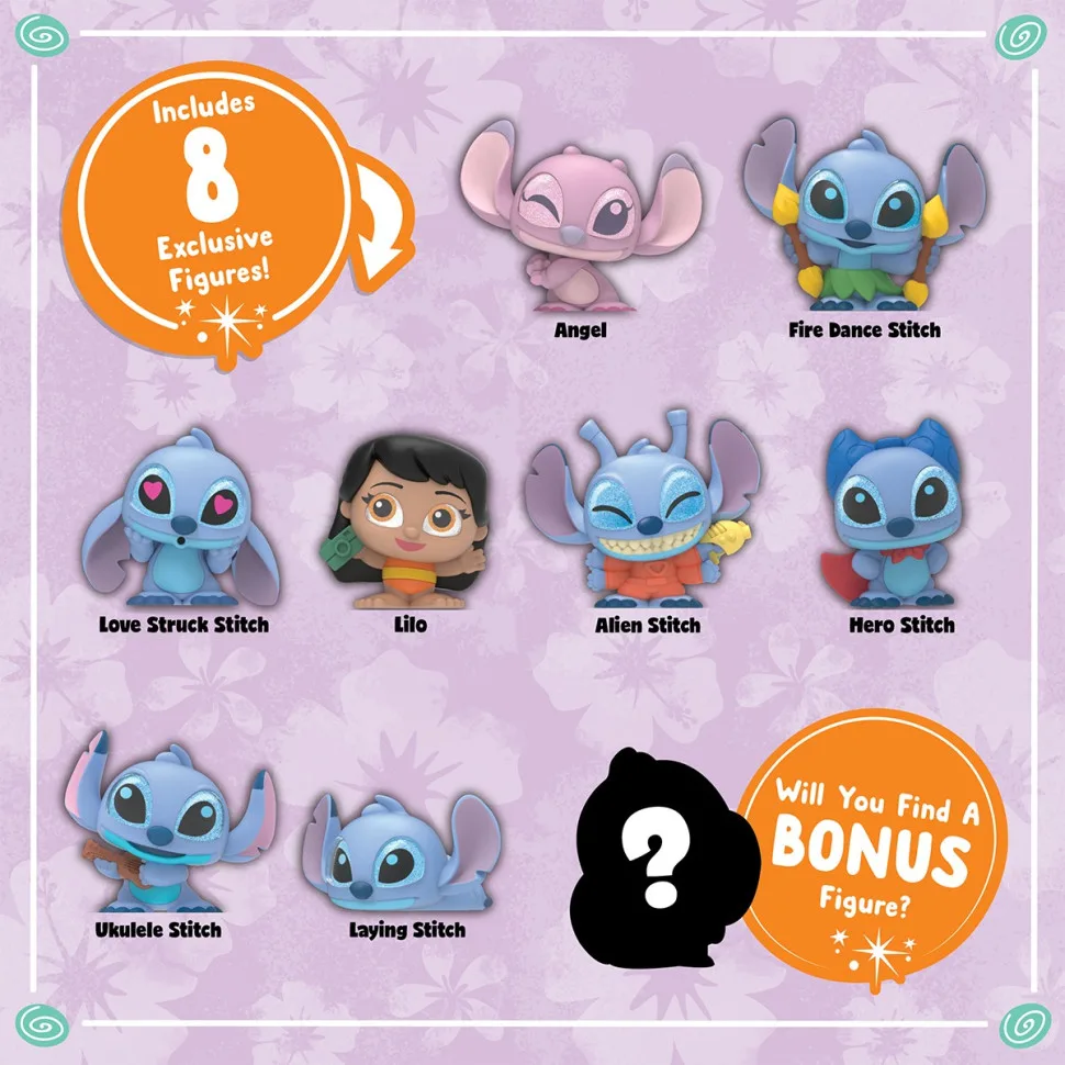 Ігровий набір Disney Doorables 8 фігурок 3 см Стіч блакитний
