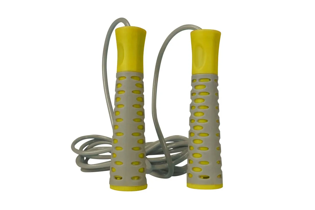 Скакалка Active Point ПВХ 2,75 м Сіро-жовта
