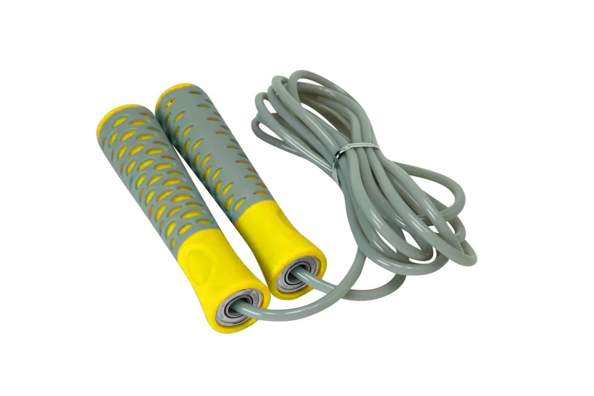 Скакалка Active Point ПВХ 2,75 м Сіро-жовта