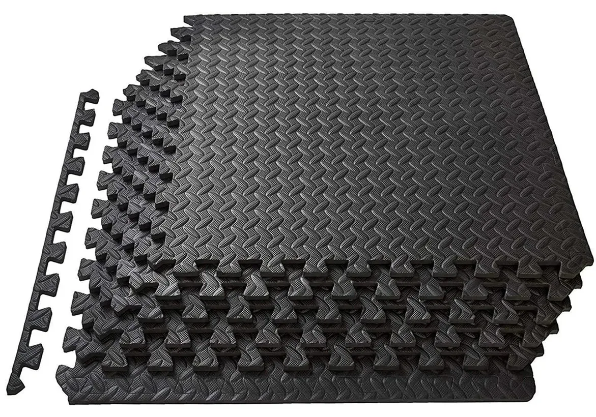 Татамі мат EasyFit EVA 60х60х1 см 4 шт ластівчин хвіст з бортиком