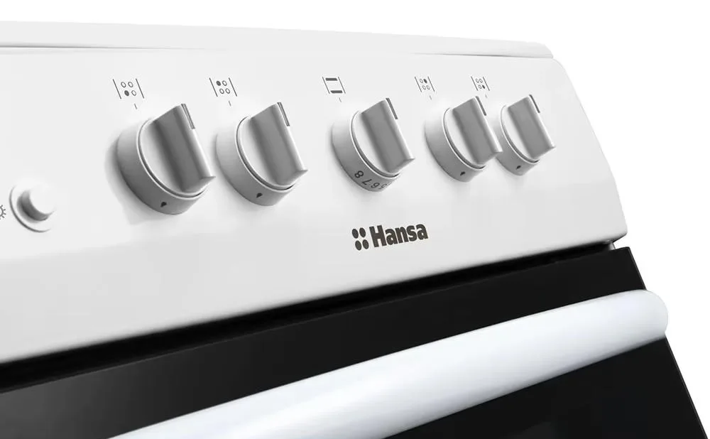 Газова плита Hansa, 56 л, 50x60 см, чавунна, біла.