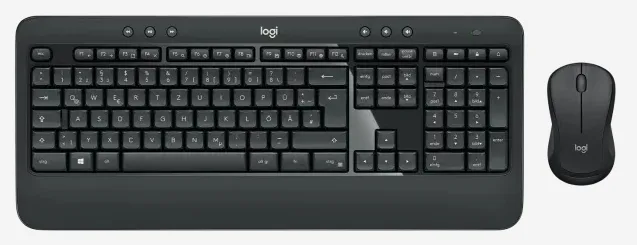 Клавіатура і миша Logitech бездротові чорні з вологозахищеним корпусом