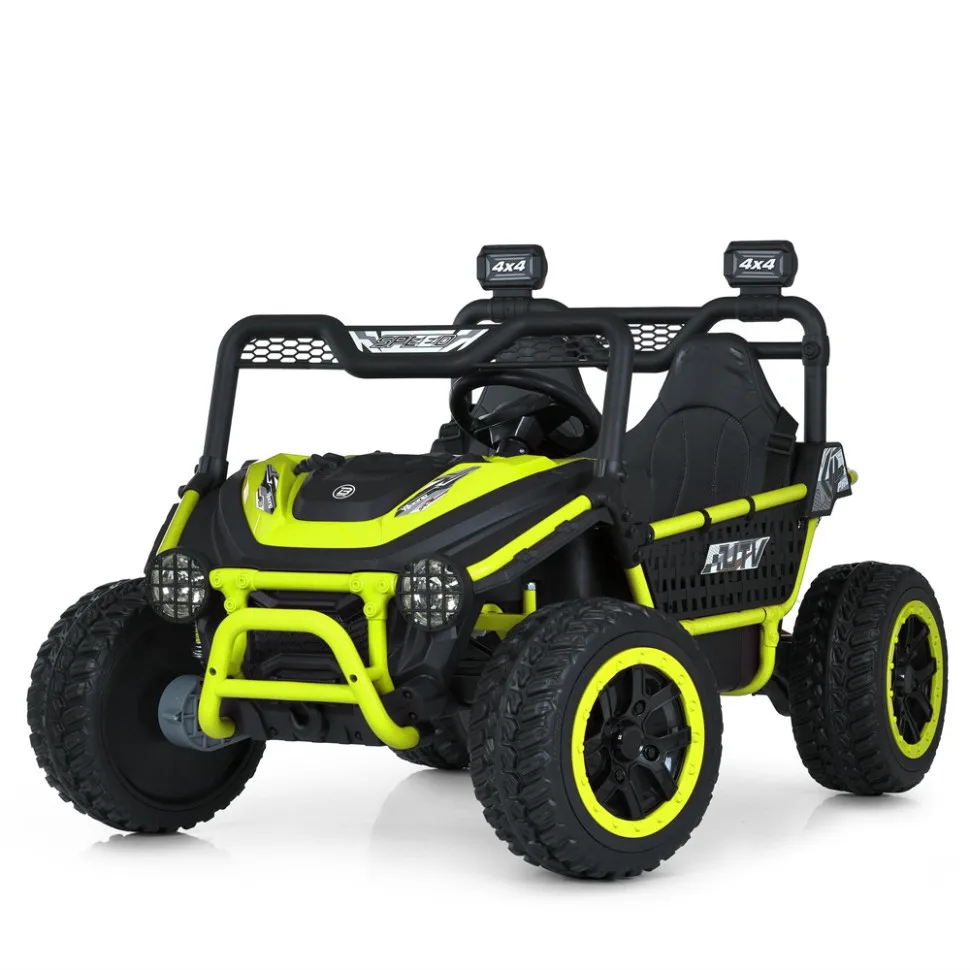 Дитячий електромобіль Bambi Racer екошкіра джип 122х79х81 см білий