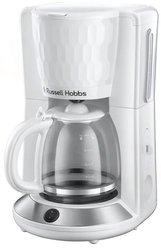 Кавоварка Russell Hobbs крапельного типу Honeycomb 1.25л, для меленої кави, біла.