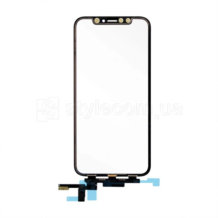 Скло для переклеювання Apple iPhone X чорне 5,8 дюймів Original Quality