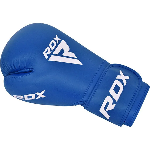 Боксерські рукавиці RDX штучна шкіра 12 унцій сині