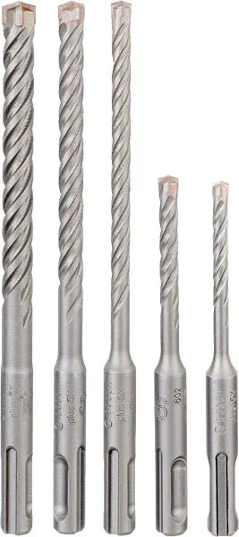 Набір свердел по бетону Bosch Professional SDS-Plus, 5-10мм, в кейсі, 5 штук.