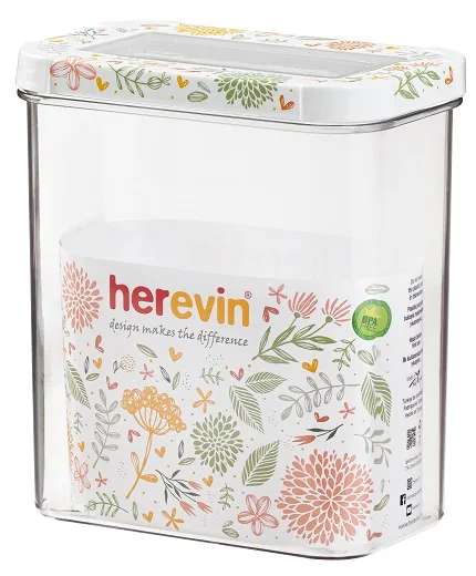 Контейнер Herevin пластиковий 1,8 л прямокутний ботанічний