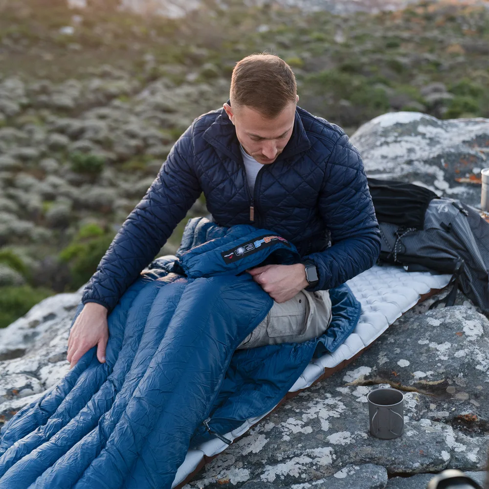 Спальний мішок Naturehike нейлон 190х72 см блакитний