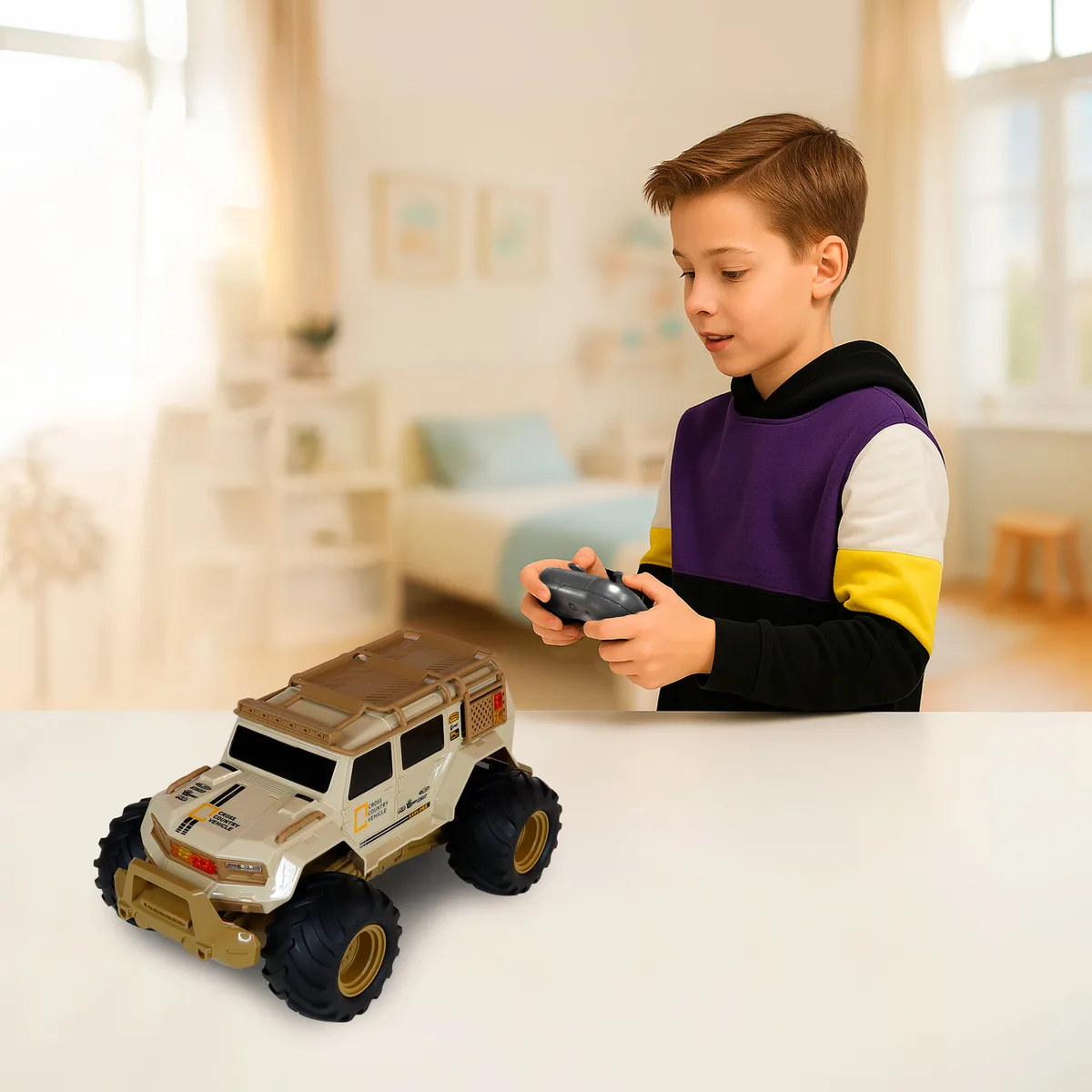 Автомобіль KS Drive р/к 1:14 комбіновані матеріали амфібія 4WD світло звук