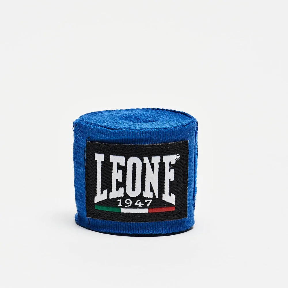 Боксерські бинти Leone бавовна еластичні 3,5 м сині 2 шт.