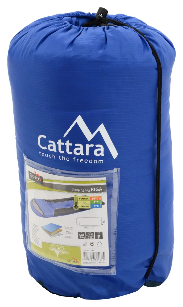 Спальный мешок Cattara полиэстер 230х80 см Синий 0-10°C
