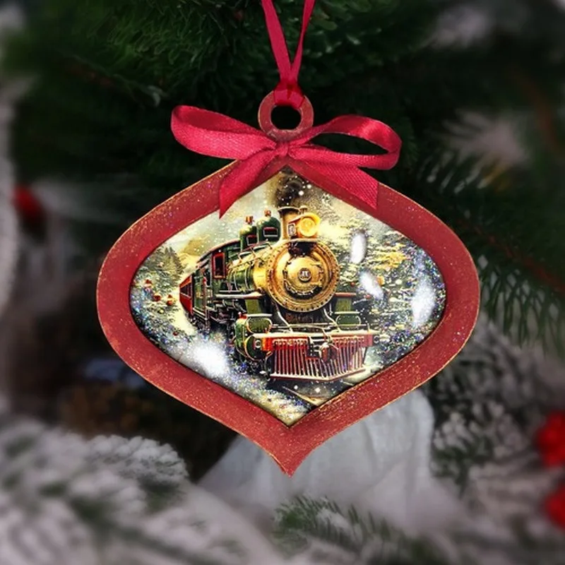 Творчий набір для ялинкових прикрас Vintage Christmas 3 шт ХДФ різні кольори