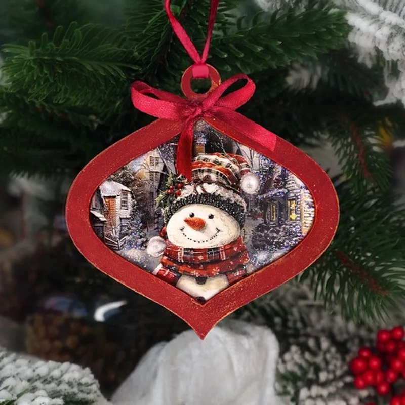 Творчий набір для ялинкових прикрас Vintage Christmas 3 шт ХДФ різні кольори