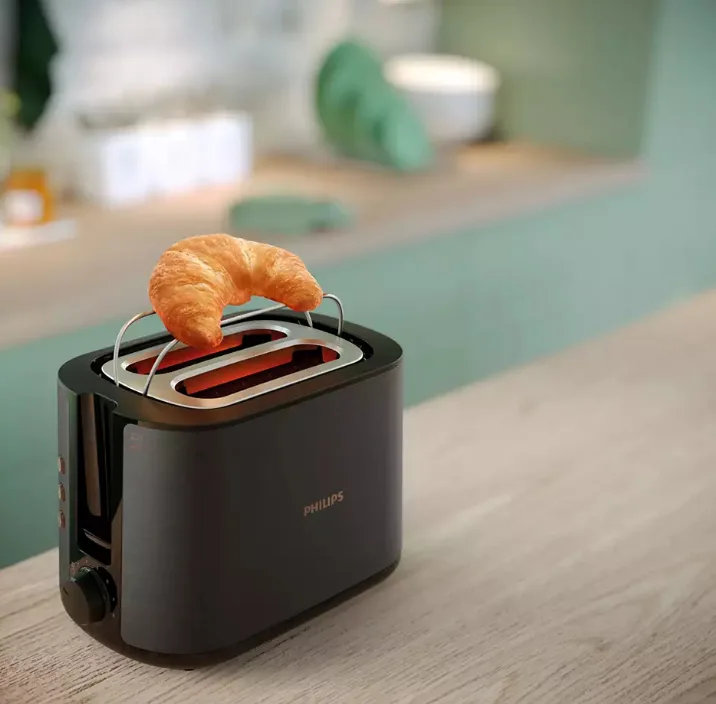 Тостер Philips металевий 30х17,2х20,1 см чорний 950 Вт 2 тости 8 режимів
