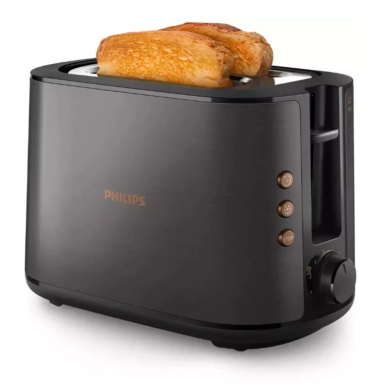 Тостер Philips металевий 30х17,2х20,1 см чорний 950 Вт 2 тости 8 режимів