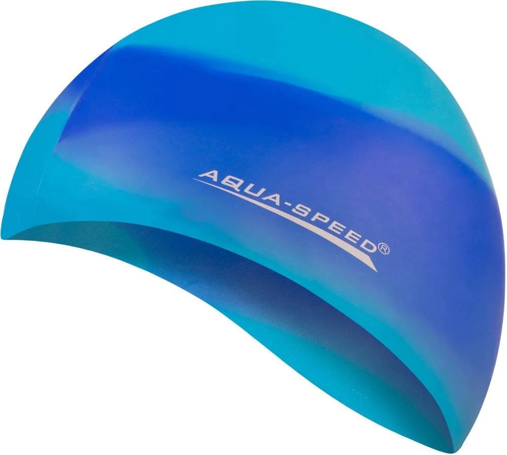 Шапка для плавания AQUA SPEED силикон унисекс мультиколор OSFM
