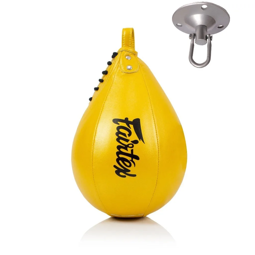 Пневмогруша боксерська Fairtex штучна шкіра жовта 5 дюймів